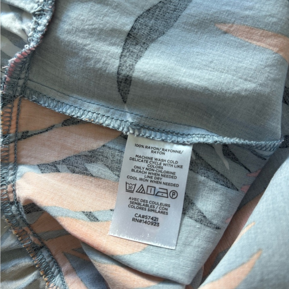 LOFT Multicolor Leaf Pattern Sleeveless Dress Siz… - image 12